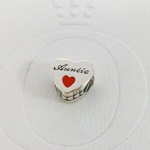 Pandora Auntie Exclusive Heart Charm Bead